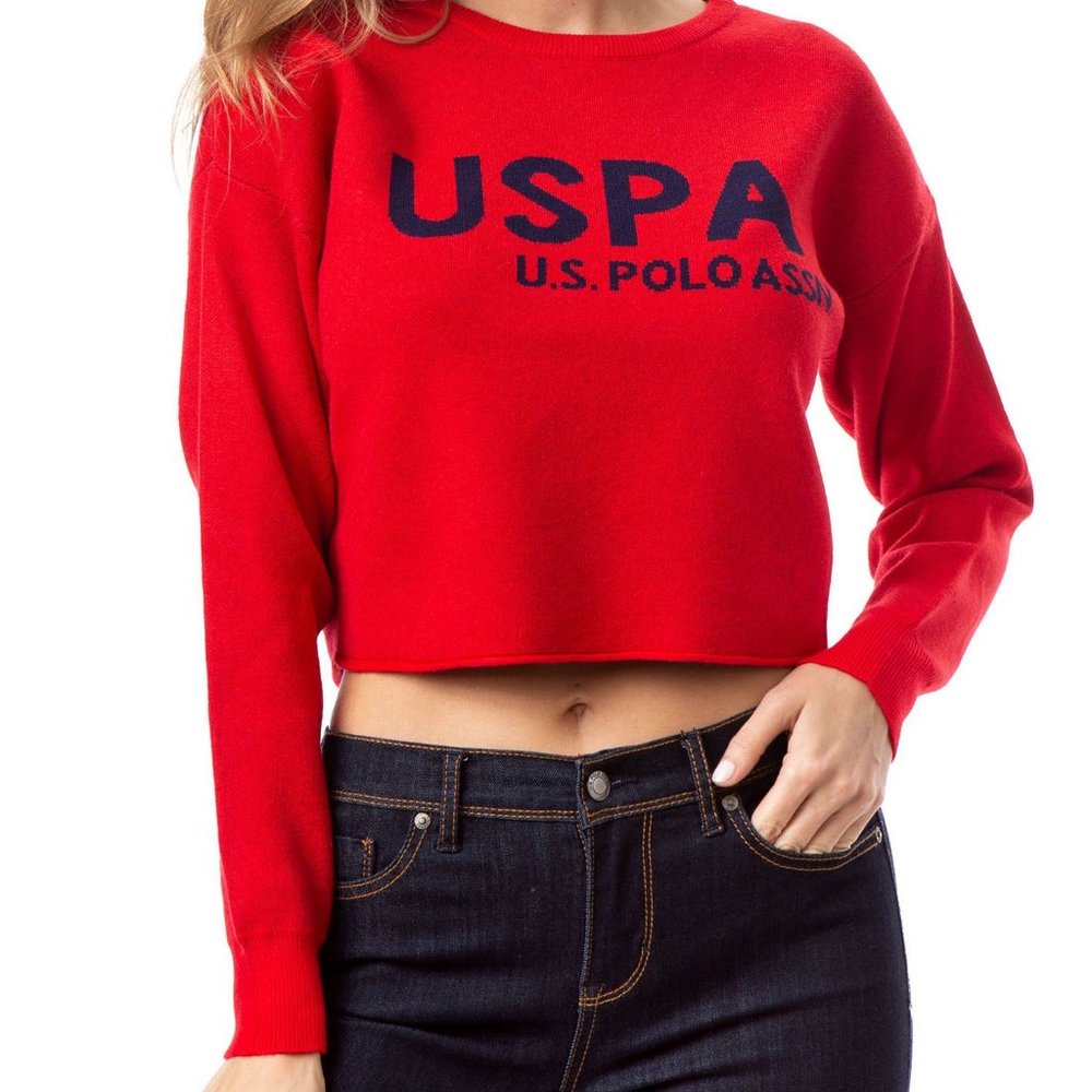 U.S. Polo Assn. Cropped Sweater